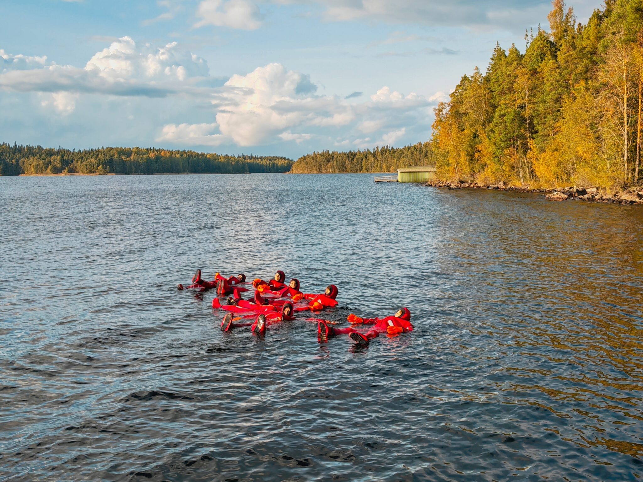 Dry-suite floating in Imatra