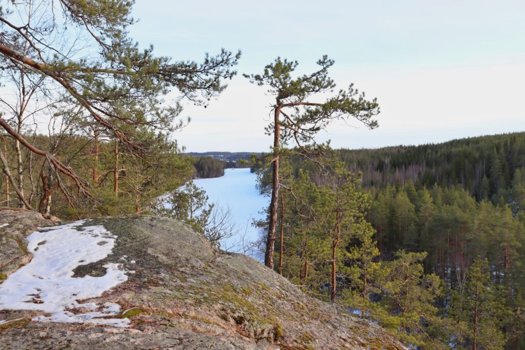 Hiking trail in Lake Saimaa region.