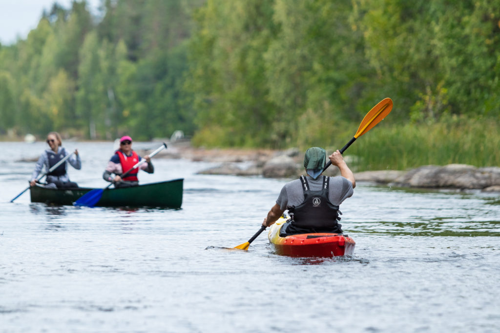 Kayaking on Lake Saimaa