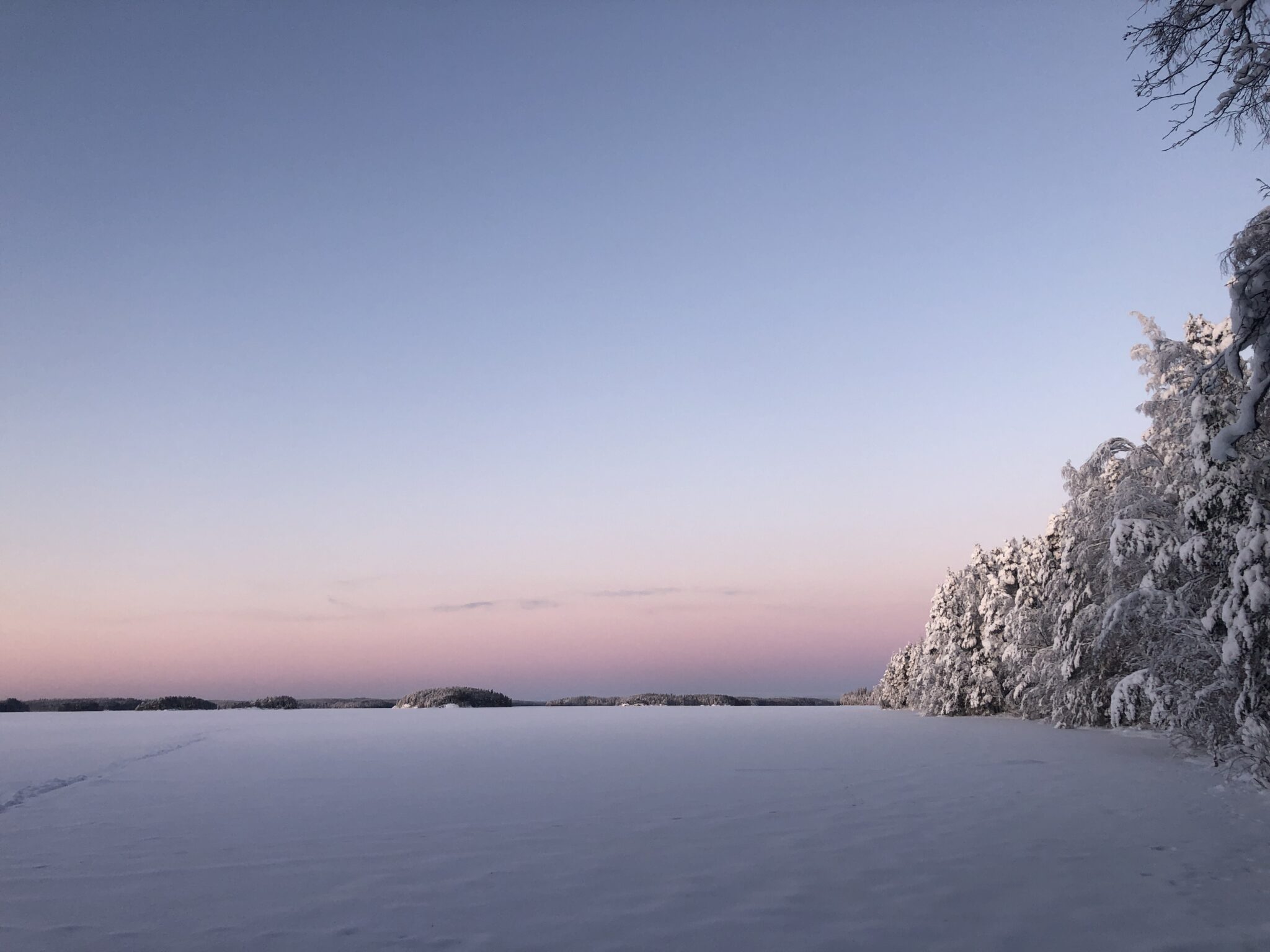 Winter in Lake Saimaa region 