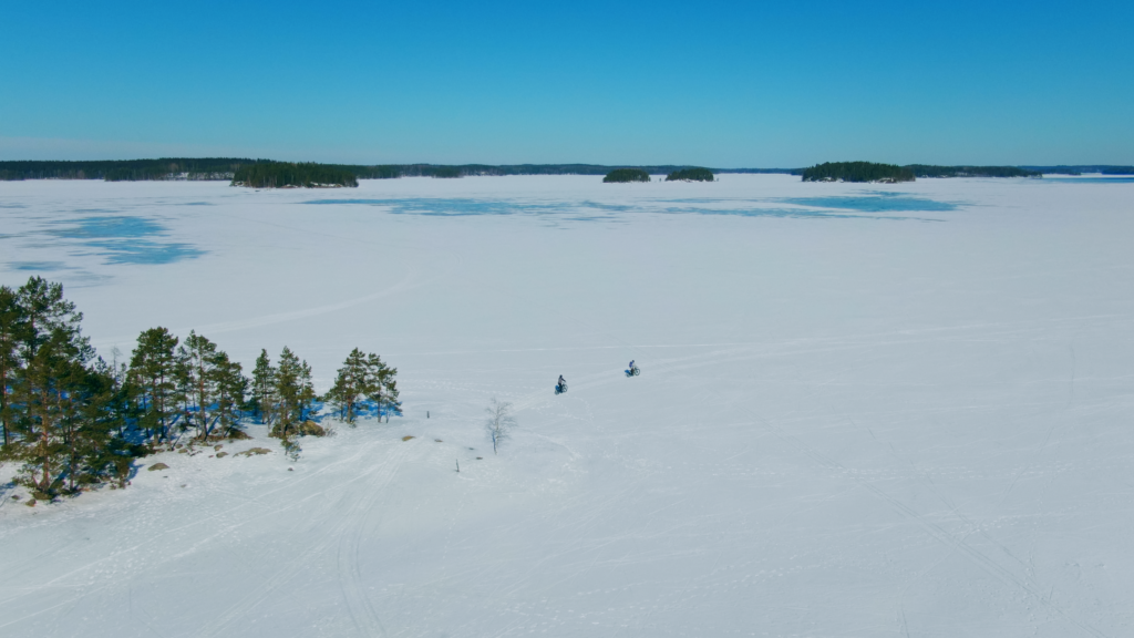 Winter activities by Lake Saimaa