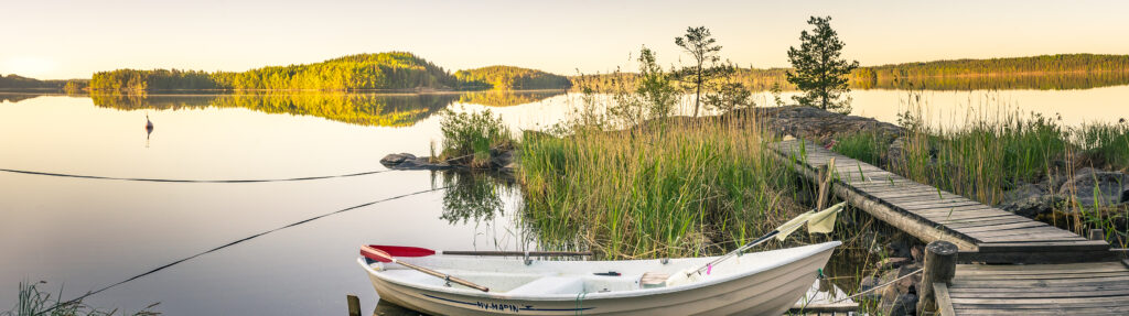 Mökkiloma Saimaalla., Lappeenrannan ja Imatran seudulla